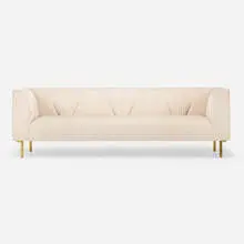 Jason Miller, Gates sofa, 2018, upholstery, polished bronze