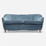 Gio Ponti, Sofa for Casa Ceccato, Milan, 1950, upholstery, walnut, brass tacks