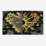 Jean Picart Le Doux, Ciel et Mer tapestry, c. 1960, hand-woven wool, linen