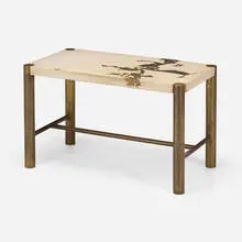 Terra desk by Silas Seandel, c. 1980, concrete, bronze, sold Mar 2024