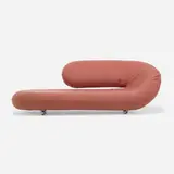 Geoffrey D. Harcourt, Cleopatra lounge chair, 1973, upholstery, casters