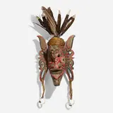 Indonesian, Dayak Hudoq mask, mixed media