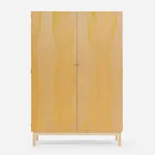 Pinch Design, Elan cabinet, stained ash, birch, sycamore, copper-plated aluminum