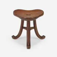 Thebes stool by Antique, c. 1900, mahogany, sold Mar 2024