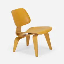 LCW by Charles and Ray Eames, molded ash plywood, rubber, sold Mar 2024