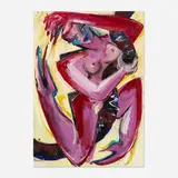 Elvira Bach, Kampf, 1984, gouache on paper