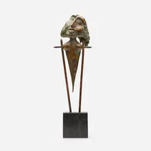 Stavri Kalinov, Woman in Balance, bronze on marble base