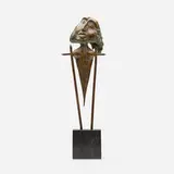 Stavri Kalinov, Woman in Balance, bronze on marble base