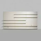 Pierluigi Cerri, Naòs wall-mounted shelving system, 1994 / 2010, lacquered particle board, brushed aluminum