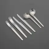Arne Jacobsen, AJ flatware service, 1957, stainless steel