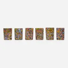 Modern, Collection of six cups, glass murrine