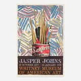 Jasper Johns, Whitney Museum exhibition poster, 1978, offset lithograph in colors