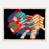Karel Appel, Cat in the Night (from the Cats portfolio), 1978, screenprint in colors on Japan paper