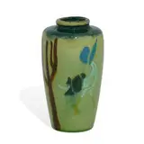 Japanese Birdimal earthenware vase by Weller Pottery, sold Jun 2021