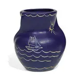 Hudson style earthenware vase by Dorothy England for Weller Pottery, sold Jun 2021