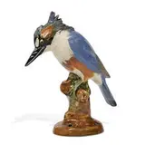 Brighton kingfisher figural flower frog by Weller Pottery, sold Jun 2021