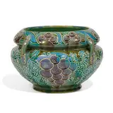 earthenware four-handled jardiniere by attribution Frederick Hurten Rhead for Vance-Avon Pottery, sold Jun 2021