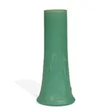 Fritz Albert for Teco Pottery, tall vase decorated with calla lily
