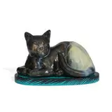 Fulper Pottery, Chinese Sleeping Cat earthenware doorstop