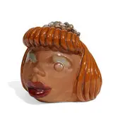 William Swallow, charming earthenware head of a red-headed jazz singer