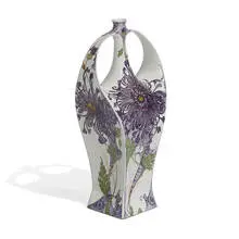 Samuel Schellink for Rozenburgh, twin handled eggshell porcelain vase