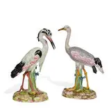 Bourdois and Achille Bloch, heron animalier figures, pair, France