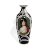 Royal Vienna Style, vase with portrait of a maiden