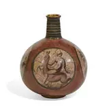 Jean Mayodon, Art Deco hand-painted earthenware vase