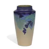 Fred Rothenbusch for Rookwood Pottery, porcelain Vellum glaze vase with blackberry decoration