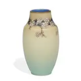 Edward Diers for Rookwood Pottery, Vellum glaze vase with cherry blossom decoration