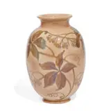 porcelain lamp vase with woodbine decoration by Margaret Helen McDonald for Rookwood Pottery, sold Jun 2021