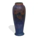 Black Opal glaze vase with coreopsis decoration by Kataro Shirayamadani for Rookwood Pottery, sold Jun 2021