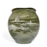 xperimental Iris glaze pocket vase by Harriet Elizabeth Wilcox for Rookwood Pottery, sold Jun 2021