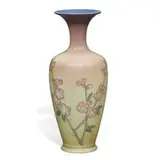 Double Vellum glaze vase with quince blossoms by Kataro Shirayamadani for Rookwood Pottery, sold Jun 2021