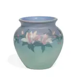 Lenore Asbury for Rookwood Pottery, Vellum glaze vase with magnolia decoration