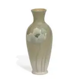 earthenware Iris glaze vase with white poppy decoration by Sara Sax for Rookwood Pottery, sold Jun 2021