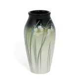 Irene Bishop for Rookwood Pottery, Iris glaze earthenware vase with jonquil decoration