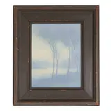 Sallie Coyne for Rookwood Pottery, porcelain Vellum glaze plaque showing a scenic landscape