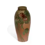 earthenware Iris glaze vase by Clara Lindeman for Rookwood Pottery, sold Jun 2021
