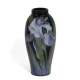Constance Baker for Rookwood Pottery, earthenware Black Iris glaze vase