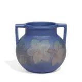porcelain Double Vellum glaze twin-handled vase by Delia Workum for Rookwood Pottery, sold Jun 2021