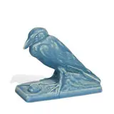 uncommon Rook and Acorn earthenware paperweight by Rookwood Pottery, sold Jun 2021