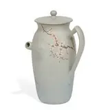 earthenware Dull Finish glaze lidded chocolate pot by Laura Ann Fry for Rookwood Pottery, sold Jun 2021