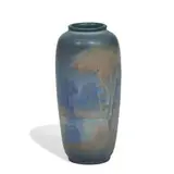 porcelain vase with a scenic landscape by Edward T. Hurley for Rookwood Pottery, sold Jun 2021