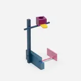 Peter Shire, candlestick, c. 1998, enameled steel, anodized aluminum