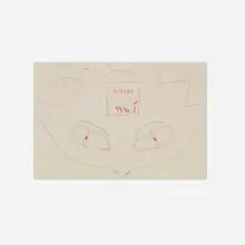 Man Ray, Happy, 1971, graphite and ink on paper