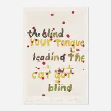 Roni Horn, Blind Leading the Blind (from the Hack-Wit series), 2014, offset lithograph on paper