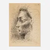 Portrait de Jacqueline by Pablo Picasso, 1956, lithograph on Arches paper, sold Jan 2019
