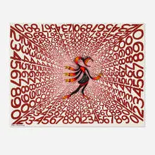 Pedro Friedeberg, La Cazadora de Logaritmos, 1967, gouache and ink on artist board