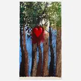 The Forest Up North by Jim Dine, 1993, woodcut with hand coloring on Arches Cover White paper, sold Jan 2019